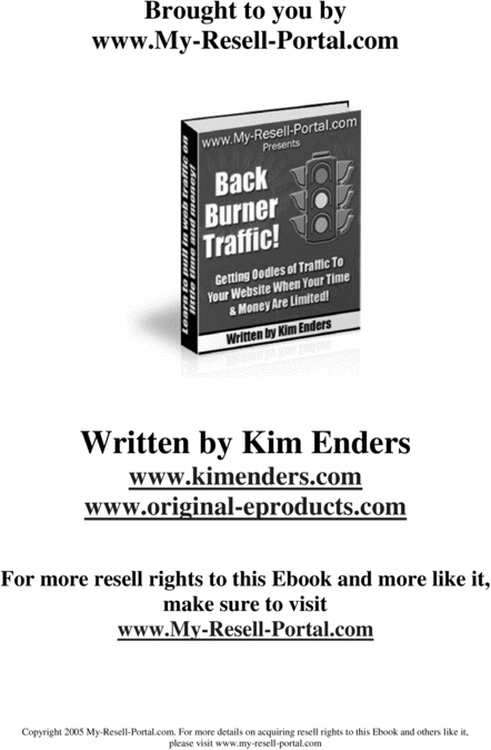 Product picture Back Burner Traffic