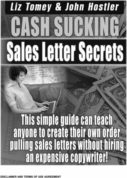 Product picture Cash Sucking Sales Letter Secrets